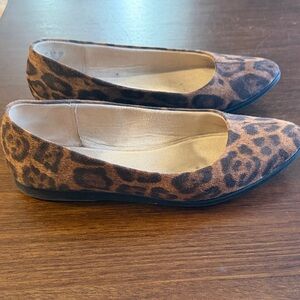 Life Stride Leopard Print Ballet Flats in Brown size 9 wide